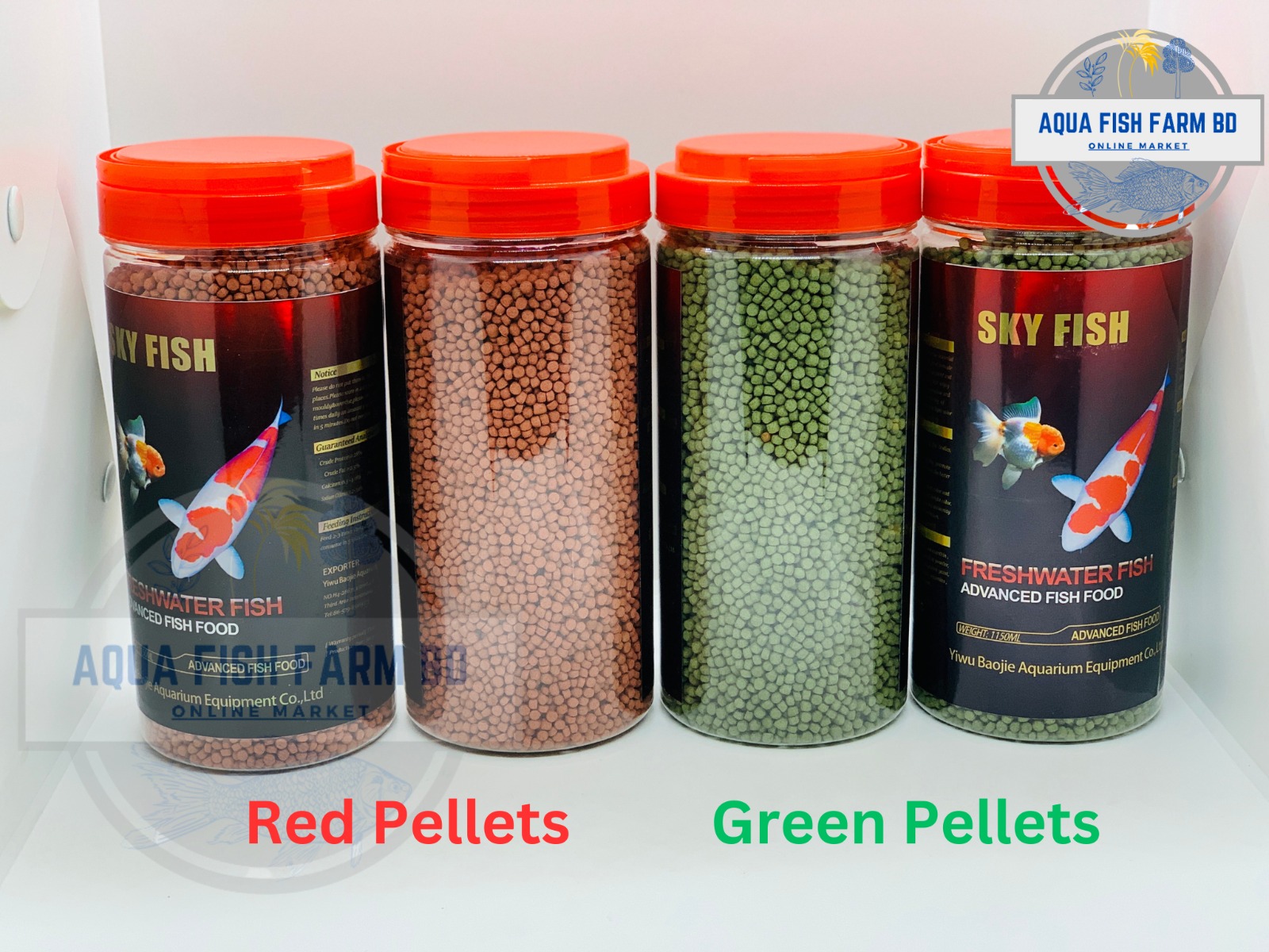 SKY FISH (Advance Fish Food Red Pellet or Green Pellet)(1150ML) For Aquarium Fish