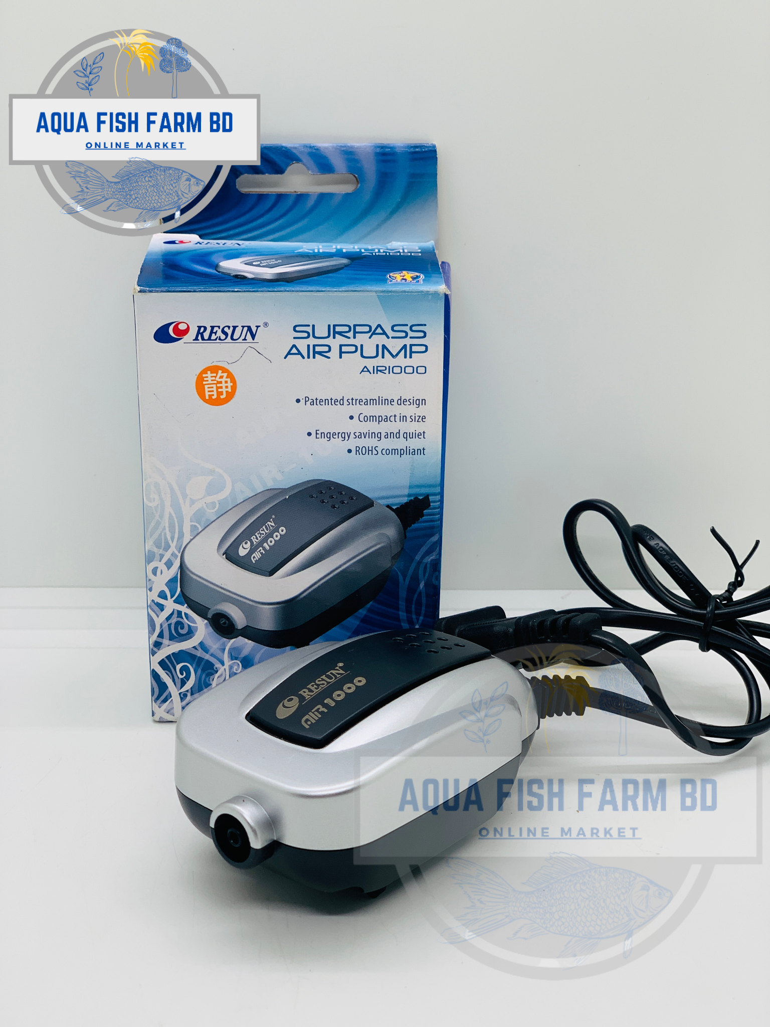 Resun AIR1000, (2watt) Single Nozzle Air Pump