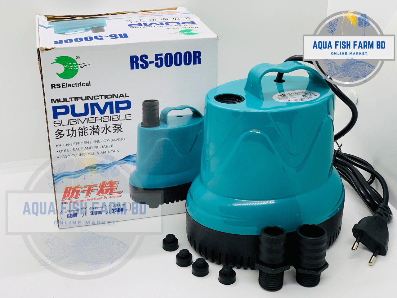 RS Electrical RS-5000R, (60Watt,2500L/H) Submersible Water Pump