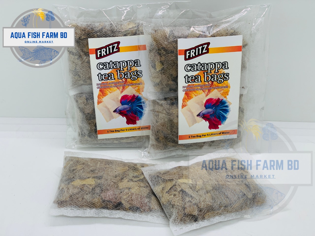 Catappa Tea Bags (FRITZ) 2 Tea Bag, For Fish Tank