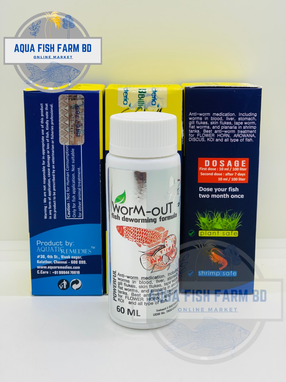 Worm-Out (60ml) Fish Deworming Formula For Fish