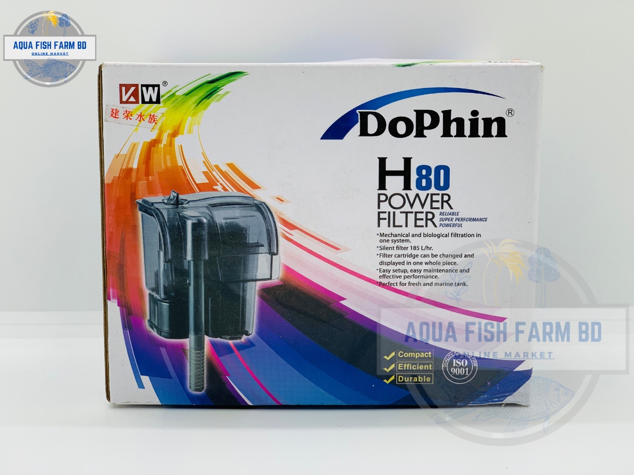 Dophin H80 (2.5w & 180L/H) Power Filter, Hang On Filter