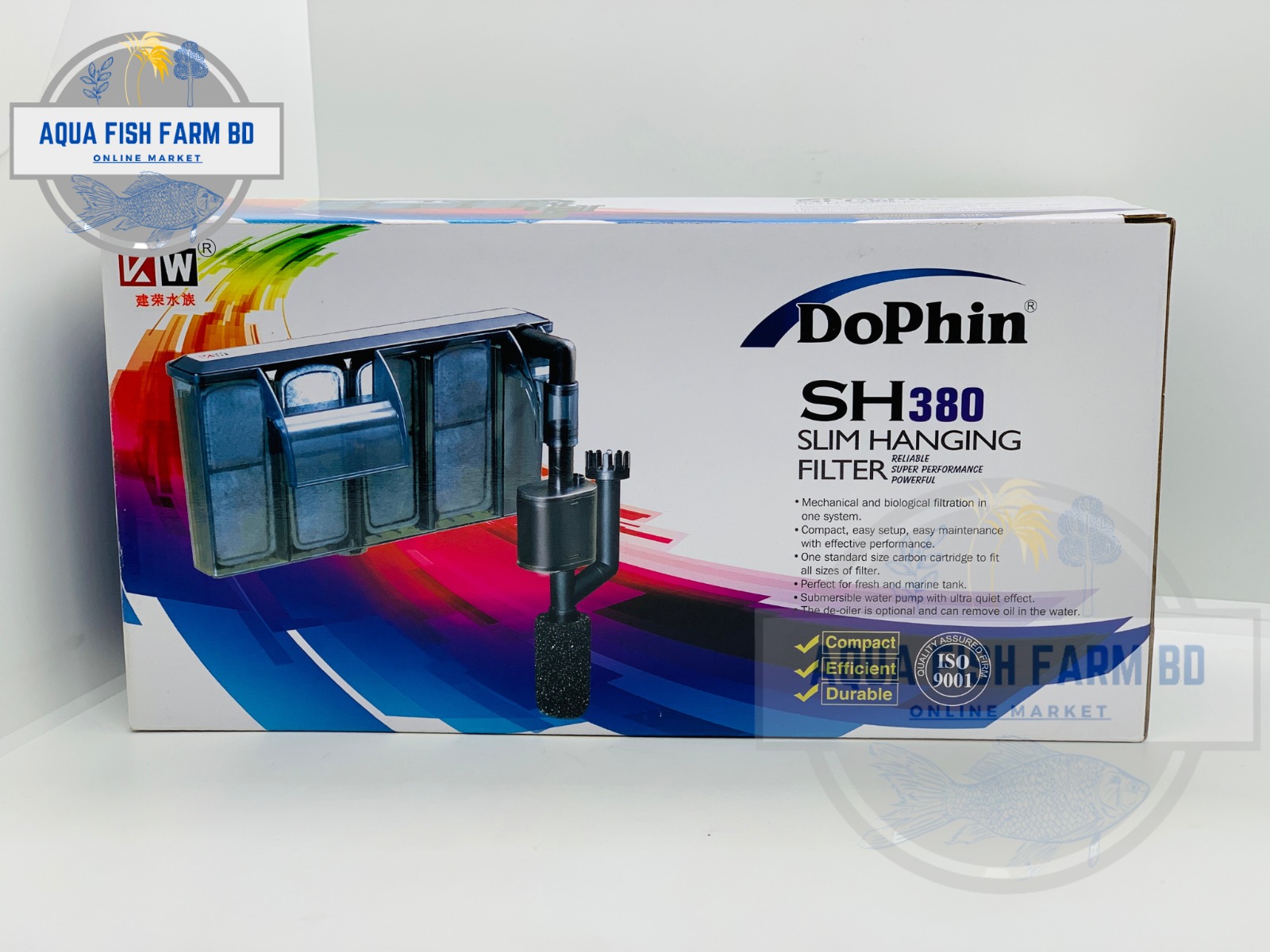 Dophin SH380 (4.4w & 380L/H) Slim Hanging Filter