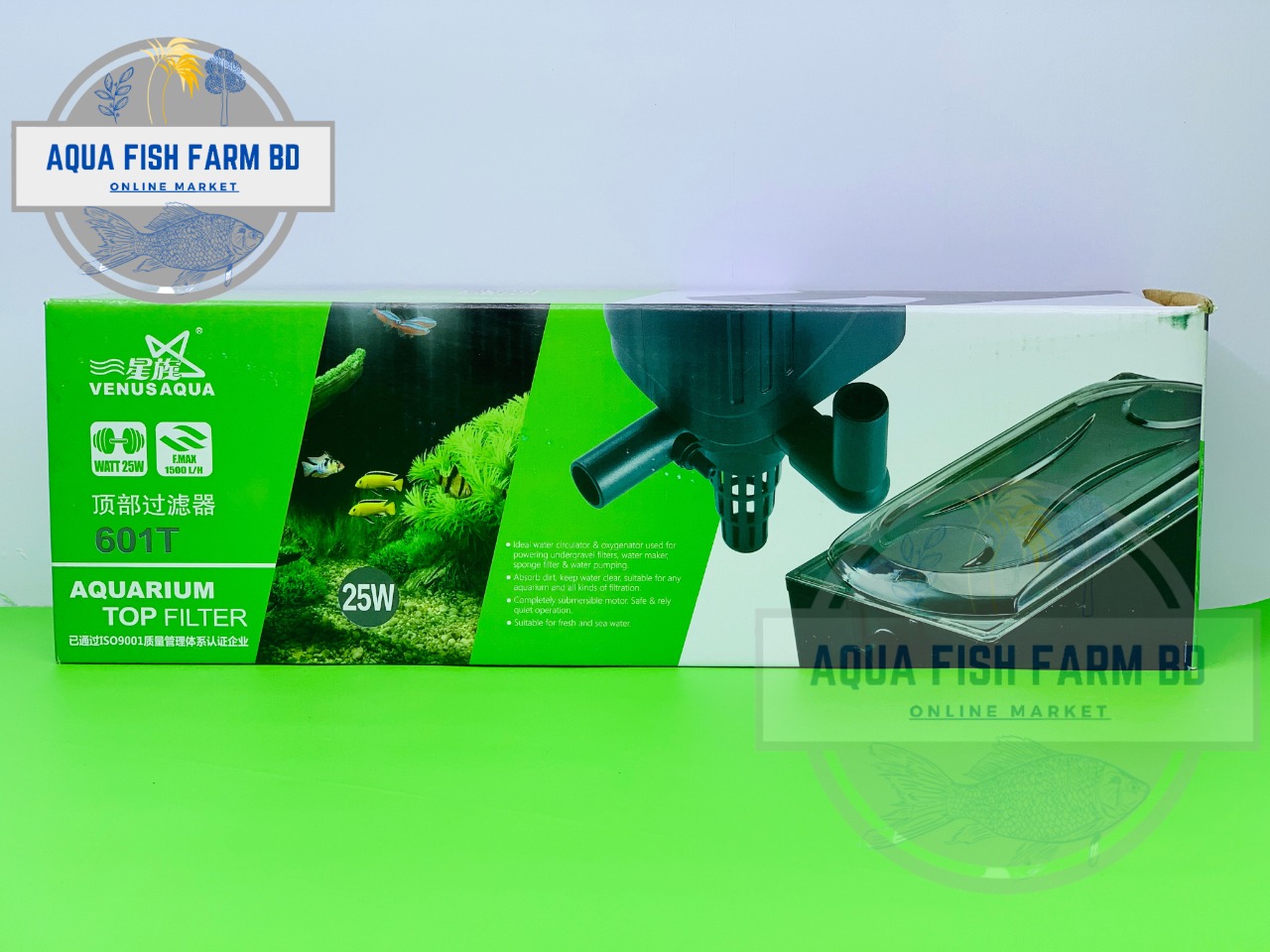 VenusAqua 601T (25w & 1500L/H) Top Filter For Fish Tank