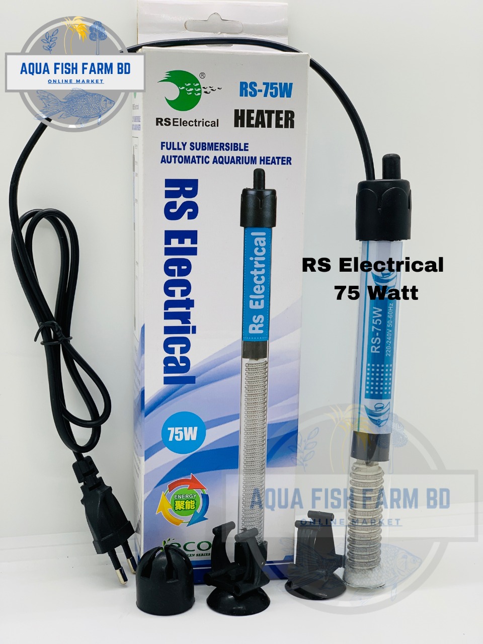 RS Electrical RS-75W (75 watt Glass Heater) For Fish Aquarium