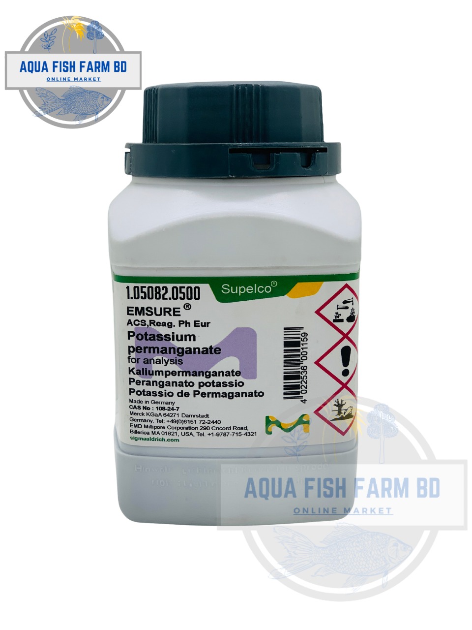 Potassium Permanganate (KMnO₄) (500gm) Aquarium & Pond Fish Treatment