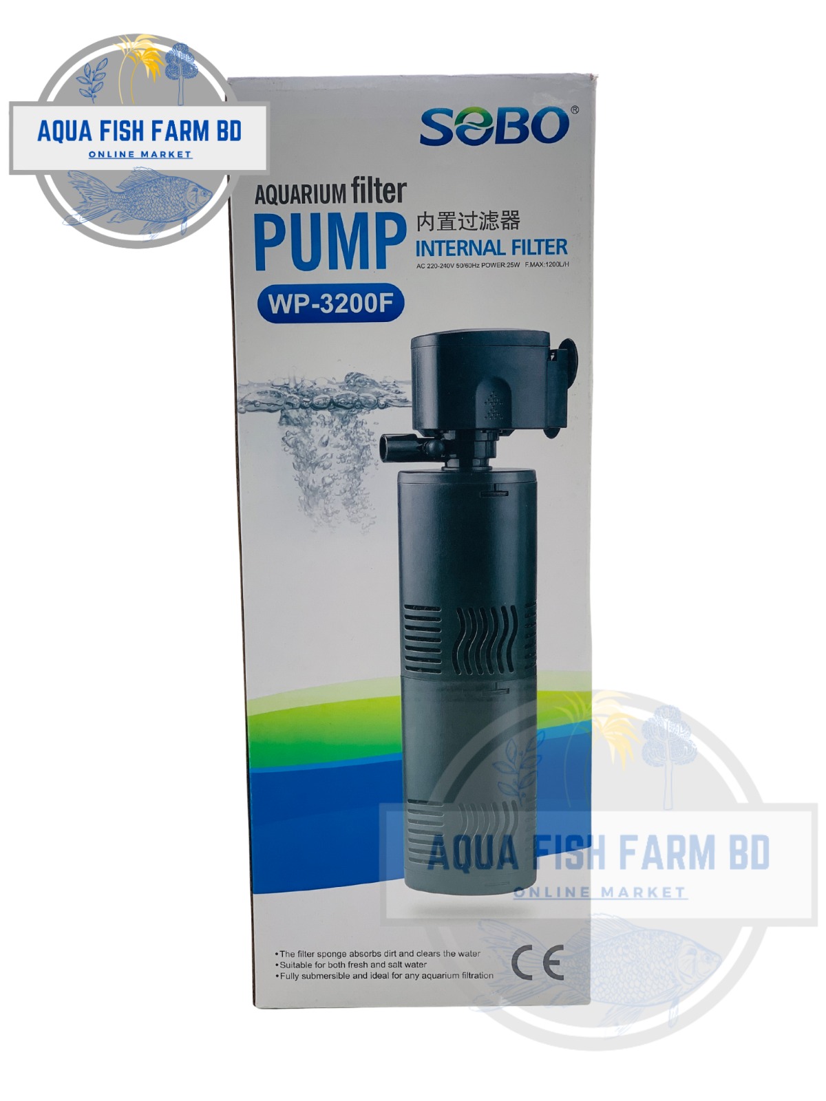 Sebo WP-3200F (25w/1200L/H) For Fish Tank Internal Filter