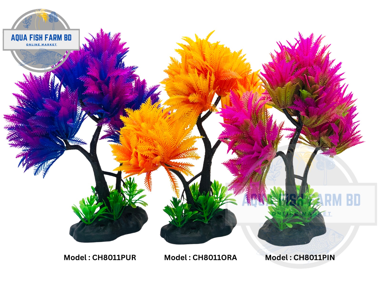 Artificial Aquarium Plastic plants 1pcs(MODEL:CH8011 & Size:8Inch)