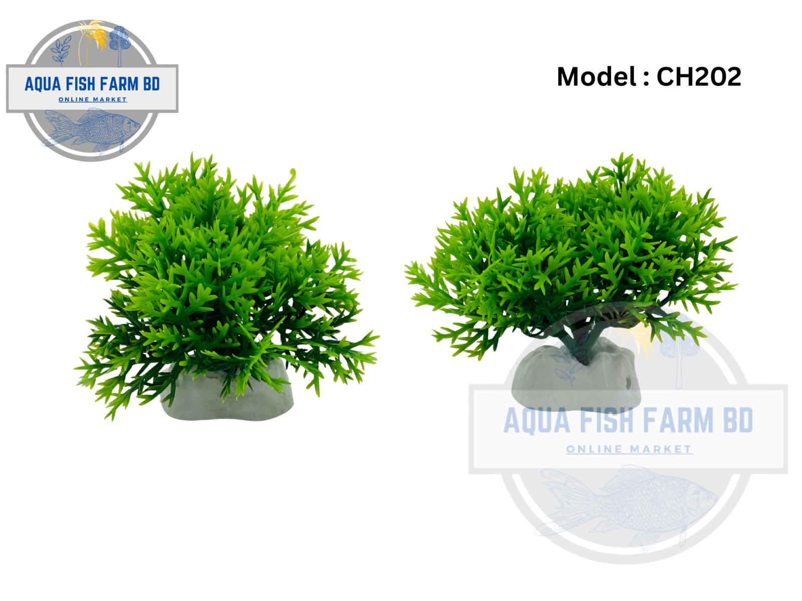 Artificial Aquarium Plastic plants 2Pcs(MODEL:CH202 & Size:2Inch)