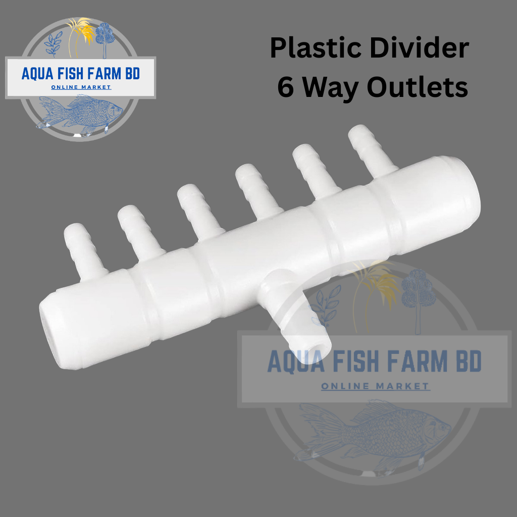 6 Way Outlets Plastic Divider For Aquarium Air Flow